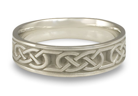 Our Love Knot Celtic wedding ring, in platinum.